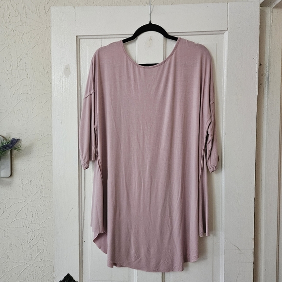 POL Women's Pink Oversized Boho Tunic Top Size Small, 3/4 Sleeves - Picture 5 of 8